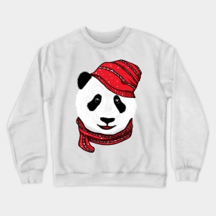 PANDA FACE SCARF Crewneck Sweatshirt